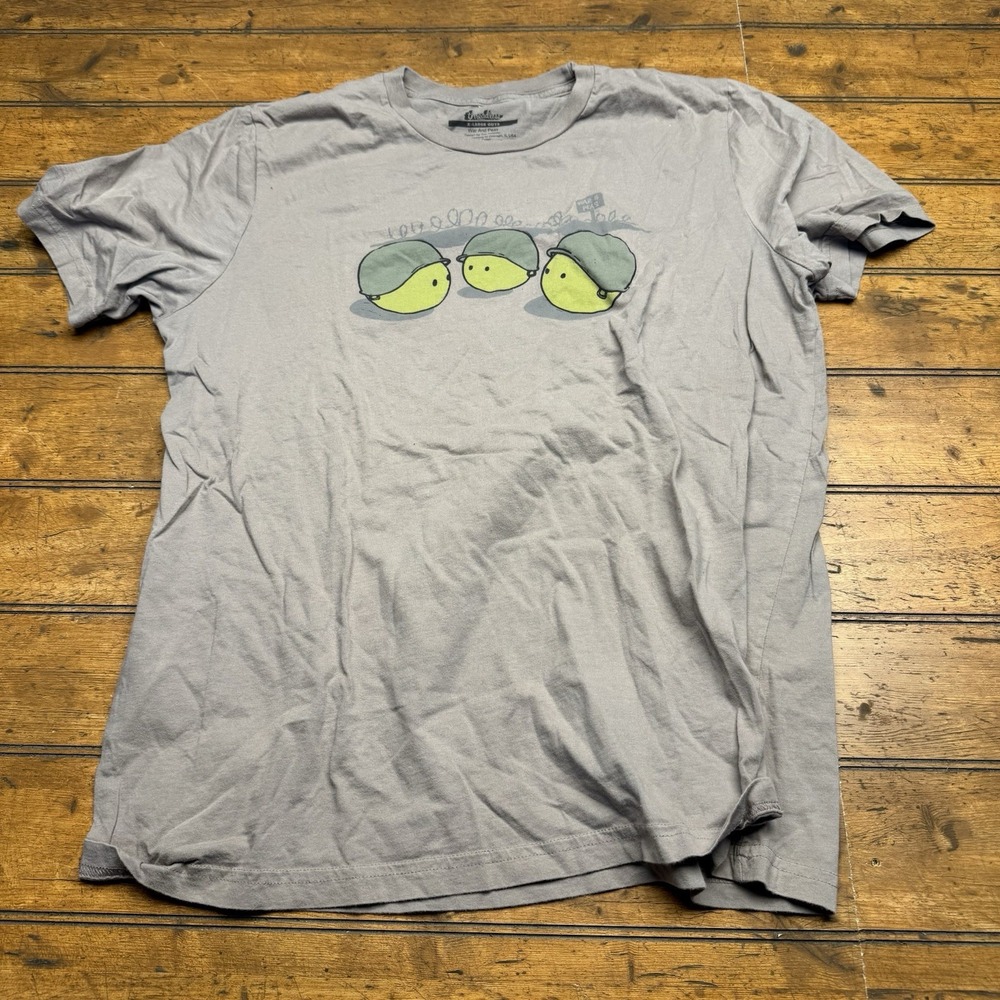 Mens War And Peas Threadless Graphic Short Sleeve Shirt Size X Large Flaw